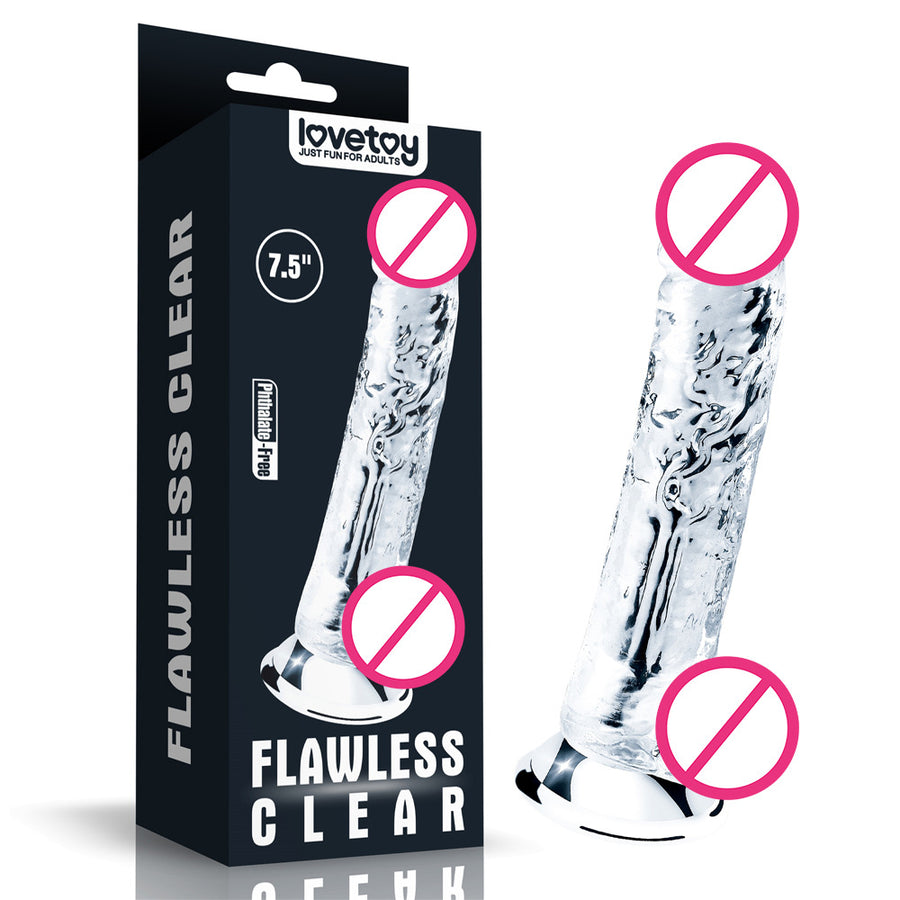 LOVETOY Women's Crystal Transparent Dildo Adult Female Masturbator