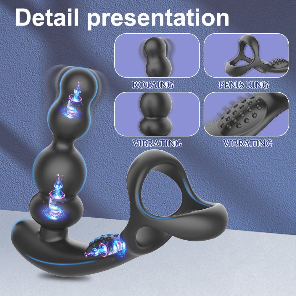 Multi-frequency vibration swing prostate massager male masturbator