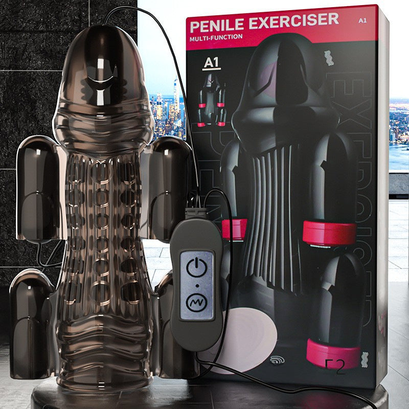Men's desensitization exercise vibration massager men's masturbator training sex toy