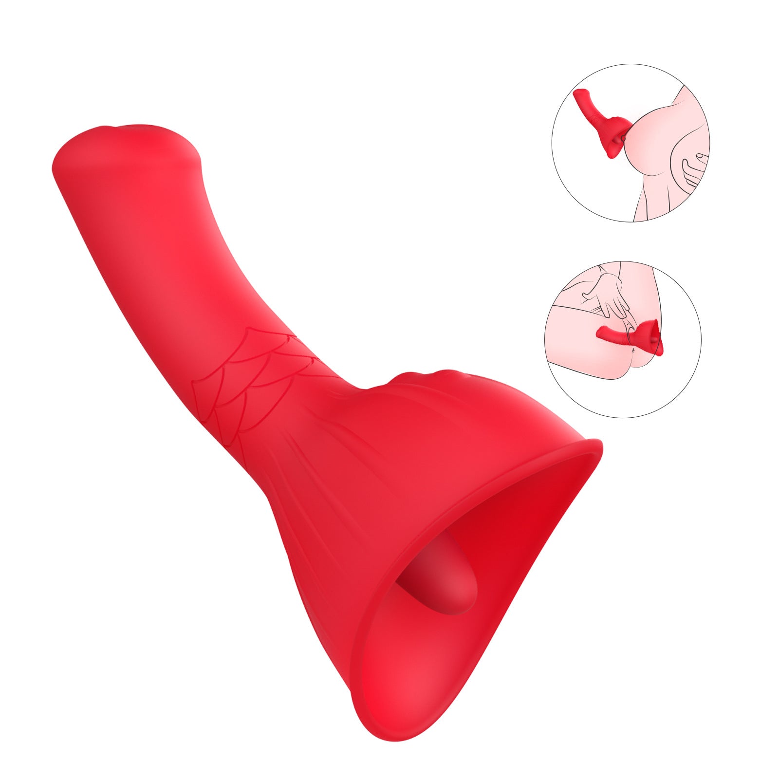 Mermaid tongue licking vibrator female massage stick adult sex toy
