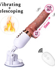 Fully automatic telescopic gun machine wireless remote control electric heating dildo