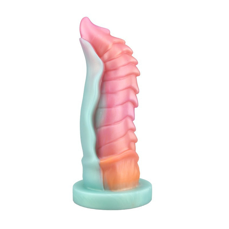 Special Shape Mixed Color Simulation Dildo Liquid Silicone Female Masturbator Adult Sex Toys