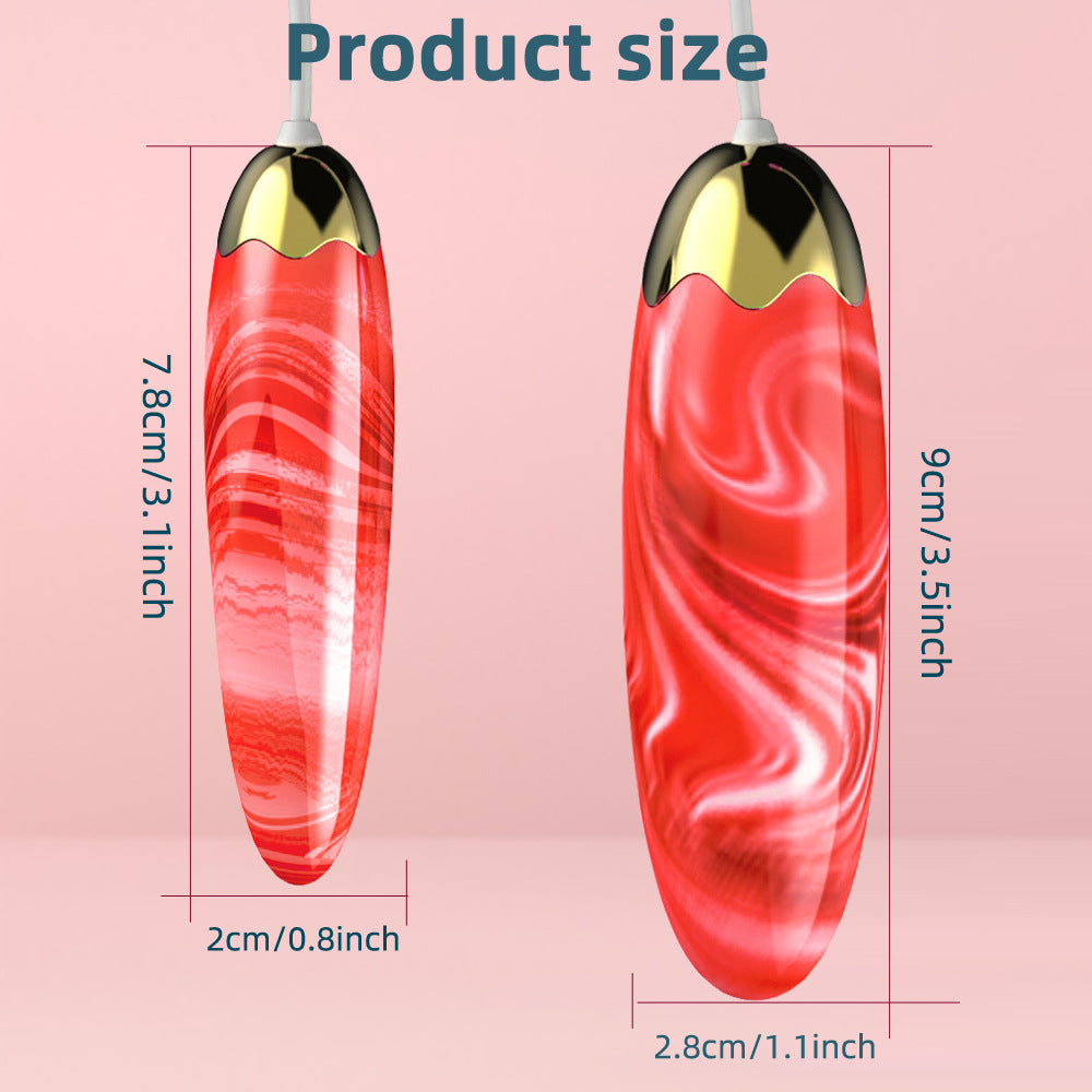 Female jade love egg vibrator wire control double jumping egg masturbator adult sex toys