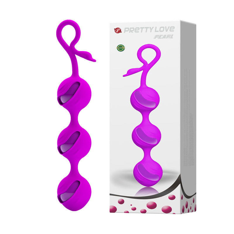 Paramount Tila Triple Ball Pull Ball Silicone Female Kegel Exercise Ball Vibrating Love Egg