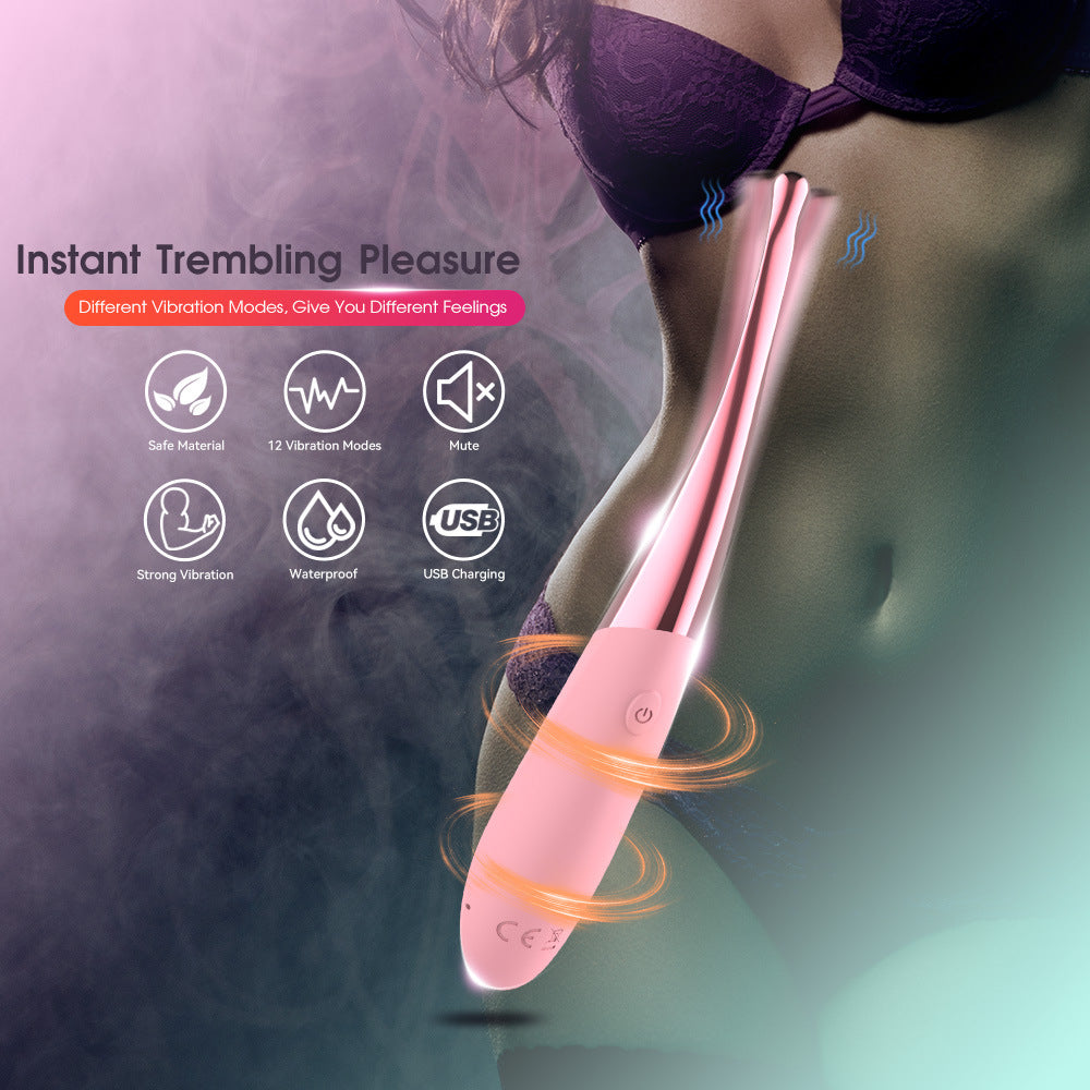 Female Tide Pen Masturbator  Silicone Vibrator Rechargeable Multi-Frequency Female Sex Toy