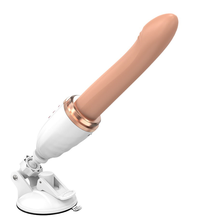 Female fully automatic insertion machine hands-free suction cup electric telescopic vibration dildo