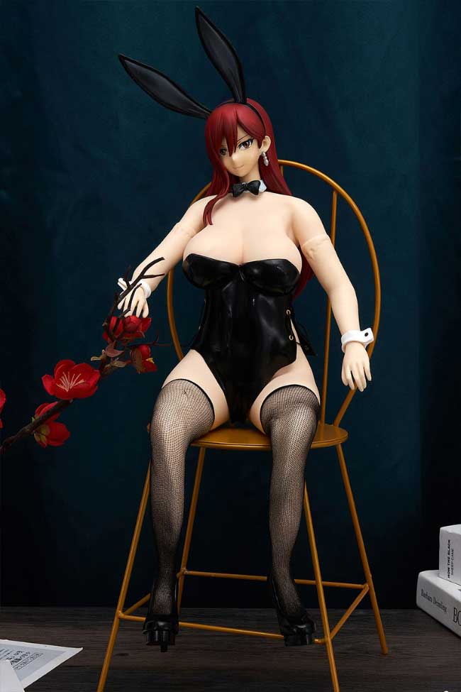 Bunny Girl Erza scarlet 45cm TPE mini sex doll