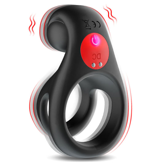 10 frequency dual endurance penis ring male vibration delay device best couple sex toy
