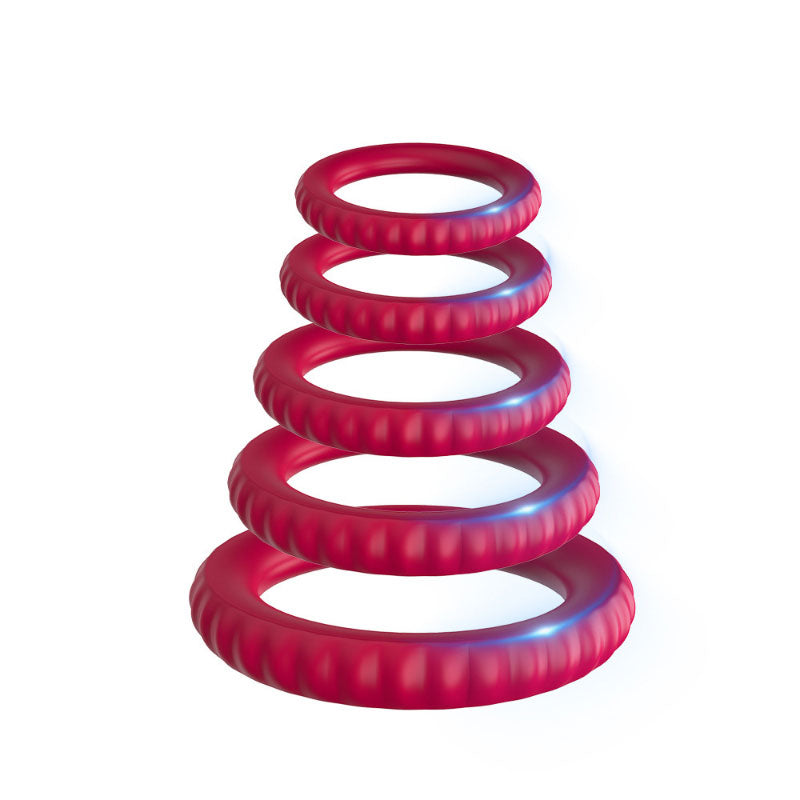 Comfort Delay Penis Ring Elastic Compound Ring 6 Pack Set