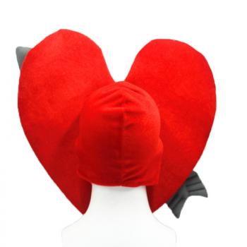 Halloween christmas gift cosplay Costume Red heart mask Cap