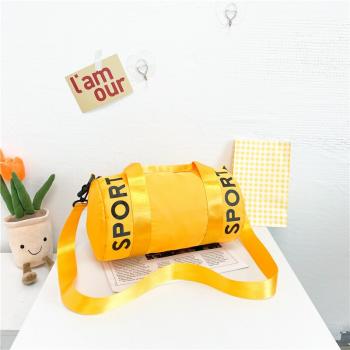 Children's fashion cool cylinder bag single shoulder bag sports messenger bag