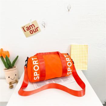 Children's fashion cool cylinder bag single shoulder bag sports messenger bag