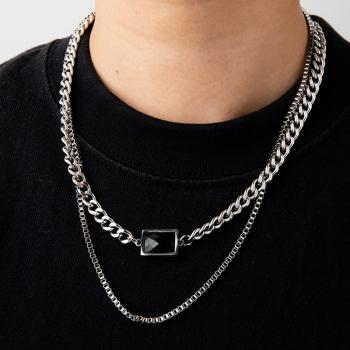 Custom hip-hop necklace, double layered and versatile necklace