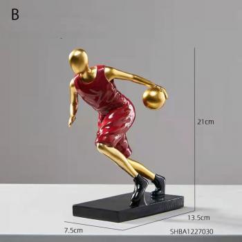 Basketball Players Figurines Resin Statue Sculpture Living Room Boys Bedroom Collect Ornaments Home Decor Accessories Gi