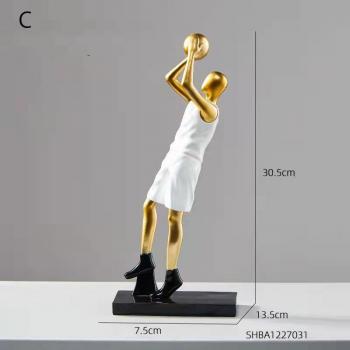 Basketball Players Figurines Resin Statue Sculpture Living Room Boys Bedroom Collect Ornaments Home Decor Accessories Gi