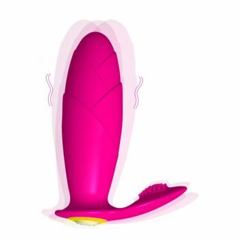 Wireless remote control mini wearable strong shock anal plug