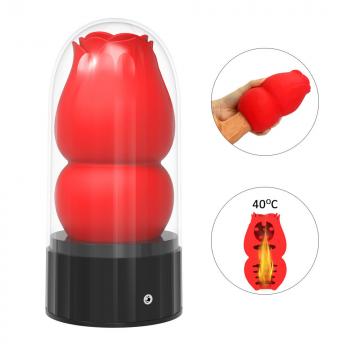 Rose Airplane Cup Men's penis trainer can be heated by usb