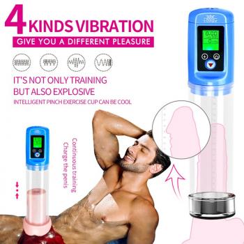 Men's electric liquid crystal inspiratory penis exerciser