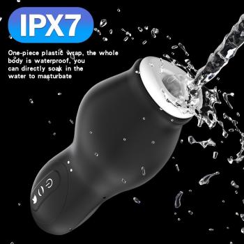 Waterproof suction and vibration male masturbator