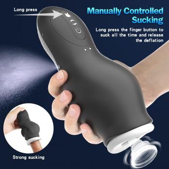 Waterproof suction and vibration male masturbator