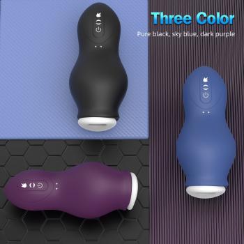 Waterproof suction and vibration male masturbator