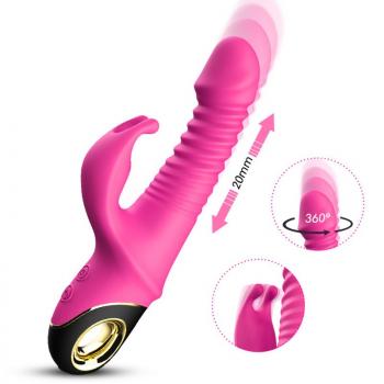 Telescopic swinging magnetic suction charging female vibrator