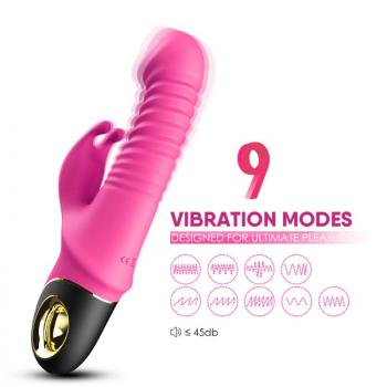 Telescopic swinging magnetic suction charging female vibrator