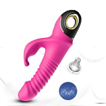 Telescopic swinging magnetic suction charging female vibrator