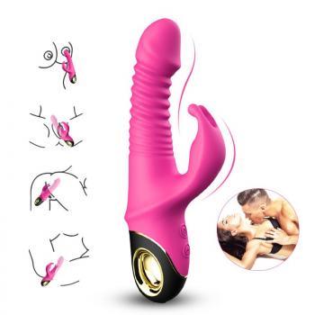 Telescopic swinging magnetic suction charging female vibrator