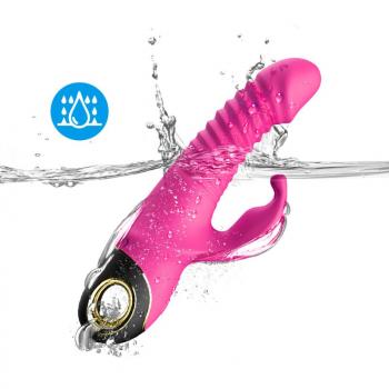 Telescopic swinging magnetic suction charging female vibrator