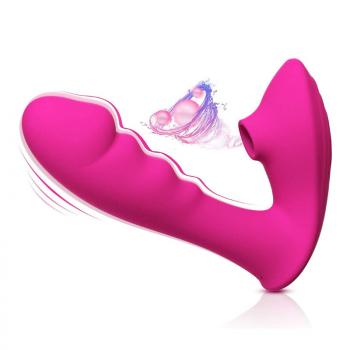 Female masturbation Suck on a wearable penis vibrator at 10 frequency