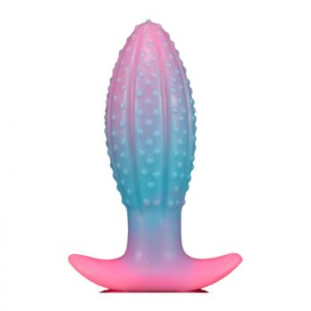 Fluorescent mixed color shaped pineapple anal plug