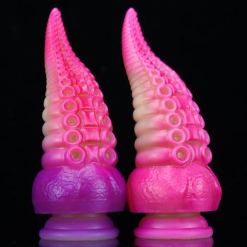 Octopus silicone soft color blend tapered anal plug