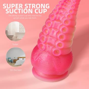 Octopus silicone soft color blend tapered anal plug